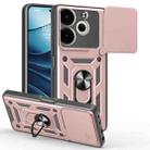 For Tecno Pova 6 Neo 4G Sliding Camera Cover Design TPU+PC Phone Case(Rose Gold) - 1