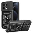 For Tecno Spark 30 Pro 4G Sliding Camera Cover Design TPU+PC Phone Case(Black) - 1