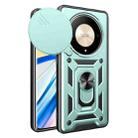 For Honor X9b Sliding Camera Cover Design TPU+PC Phone Case(Green) - 1