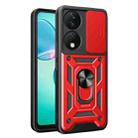 For Honor X7b Sliding Camera Cover Design TPU+PC Phone Case(Red) - 1