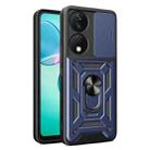 For Honor X7b Sliding Camera Cover Design TPU+PC Phone Case(Blue) - 1