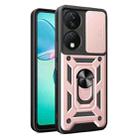 For Honor X7b Sliding Camera Cover Design TPU+PC Phone Case(Rose Gold) - 1