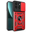 For Honor X8b Sliding Camera Cover Design TPU+PC Phone Case(Red) - 1