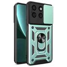 For Honor X8b Sliding Camera Cover Design TPU+PC Phone Case(Green) - 1