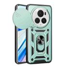 For Honor Magic6 Pro Sliding Camera Cover Design TPU+PC Phone Case(Green) - 1