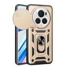 For Honor Magic6 Pro Sliding Camera Cover Design TPU+PC Phone Case(Gold) - 1