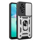 For Honor 200 Sliding Camera Cover Design TPU+PC Phone Case(Silver) - 1