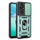 For Honor 200 Pro Sliding Camera Cover Design TPU+PC Phone Case(Green) - 1