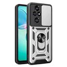 For Honor 200 Pro Sliding Camera Cover Design TPU+PC Phone Case(Silver) - 1