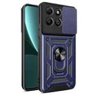 For Honor X6b 4G Sliding Camera Cover Design TPU+PC Phone Case(Blue) - 1