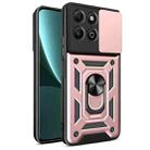 For Honor X6b 4G Sliding Camera Cover Design TPU+PC Phone Case(Rose Gold) - 1