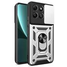 For Honor X6b 4G Sliding Camera Cover Design TPU+PC Phone Case(Silver) - 1