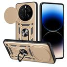 For Honor Magic7 Pro Sliding Camera Cover Design TPU+PC Phone Case(Gold) - 1