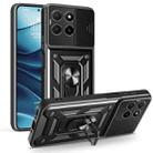 For Honor X5b Plus Sliding Camera Cover Design TPU+PC Phone Case(Black) - 1