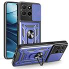 For Honor X5b Plus Sliding Camera Cover Design TPU+PC Phone Case(Blue) - 1