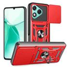 For Honor 400 Lite Sliding Camera Cover Design TPU+PC Phone Case(Red) - 1