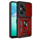 For Honor 400 Pro Global 160.8mm Sliding Camera Cover Design TPU+PC Phone Case(Red) - 1