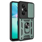 For Honor 400 Pro Global 160.8mm Sliding Camera Cover Design TPU+PC Phone Case(Green) - 1