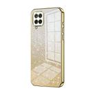 For Samsung Galaxy A12 4G / 5G Gradient Glitter Powder Electroplated Phone Case(Gold) - 1