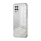 For Samsung Galaxy A12 4G / 5G Gradient Glitter Powder Electroplated Phone Case(Silver) - 1