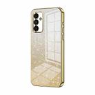 For Samsung Galaxy A13 5G / A04s Gradient Glitter Powder Electroplated Phone Case(Gold) - 1