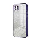 For Samsung Galaxy A22 5G / A22s Gradient Glitter Powder Electroplated Phone Case(Purple) - 1