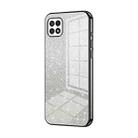 For Samsung Galaxy A22 5G / A22s Gradient Glitter Powder Electroplated Phone Case(Black) - 1