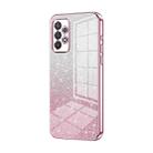 For Samsung Galaxy A32 4G Gradient Glitter Powder Electroplated Phone Case(Pink) - 1