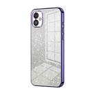 For Samsung Galaxy F14 5G Gradient Glitter Powder Electroplated Phone Case(Purple) - 1