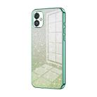 For Samsung Galaxy F14 5G Gradient Glitter Powder Electroplated Phone Case(Green) - 1