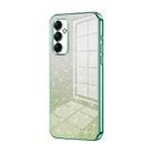 For Samsung Galaxy M14 Gradient Glitter Powder Electroplated Phone Case(Green) - 1
