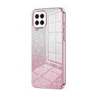 For Samsung Galaxy M53 5G Gradient Glitter Powder Electroplated Phone Case(Pink) - 1