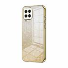For Samsung Galaxy M53 5G Gradient Glitter Powder Electroplated Phone Case(Gold) - 1