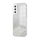 For Samsung Galaxy S21 5G Gradient Glitter Powder Electroplated Phone Case(Transparent) - 1