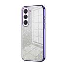 For Samsung Galaxy S23 5G Gradient Glitter Powder Electroplated Phone Case(Purple) - 1
