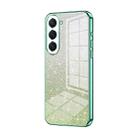 For Samsung Galaxy S23 5G Gradient Glitter Powder Electroplated Phone Case(Green) - 1