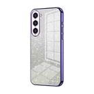 For Samsung Galaxy S23+ 5G Gradient Glitter Powder Electroplated Phone Case(Purple) - 1