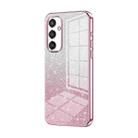 For Samsung Galaxy S24 5G Gradient Glitter Powder Electroplated Phone Case(Pink) - 1