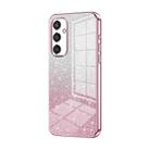 For Samsung Galaxy S24+ 5G Gradient Glitter Powder Electroplated Phone Case(Pink) - 1