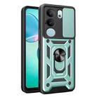 For vivo S17 Pro 5G/V29 5G Sliding Camera Cover Design TPU+PC Phone Case(Green) - 1