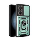 For vivo V29e 5G Global Sliding Camera Cover Design TPU+PC Phone Case(Green) - 1