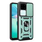 For vivo V30 / V30 Pro Sliding Camera Cover Design TPU+PC Phone Case(Green) - 1