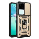 For vivo V30 / V30 Pro Sliding Camera Cover Design TPU+PC Phone Case(Gold) - 1