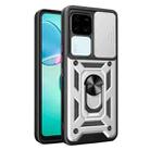 For vivo V30 / V30 Pro Sliding Camera Cover Design TPU+PC Phone Case(Silver) - 1