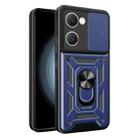For vivo Y03 Sliding Camera Cover Design TPU+PC Phone Case(Blue) - 1