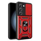 For vivo V30 Lite 5G India / Y100 IDN Sliding Camera Cover Design TPU+PC Phone Case(Red) - 1