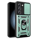 For vivo V30 Lite 5G India / Y100 IDN Sliding Camera Cover Design TPU+PC Phone Case(Green) - 1