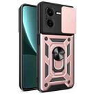 For vivo iQOO Z9x Sliding Camera Cover Design TPU+PC Phone Case(Rose Gold) - 1