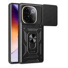 For vivo iQOO Z9s Pro 5G India Sliding Camera Cover Design TPU+PC Phone Case(Black) - 1