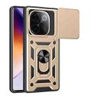 For vivo iQOO Z9s Pro 5G India Sliding Camera Cover Design TPU+PC Phone Case(Gold) - 1